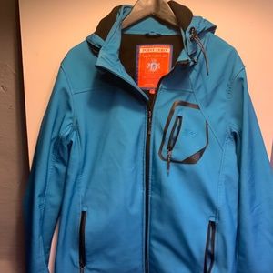 Point Zero Weather Protection Jacket Coat Blue XL